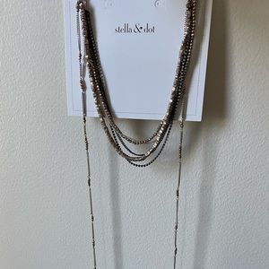 Stella & Dot Logan layered necklace new